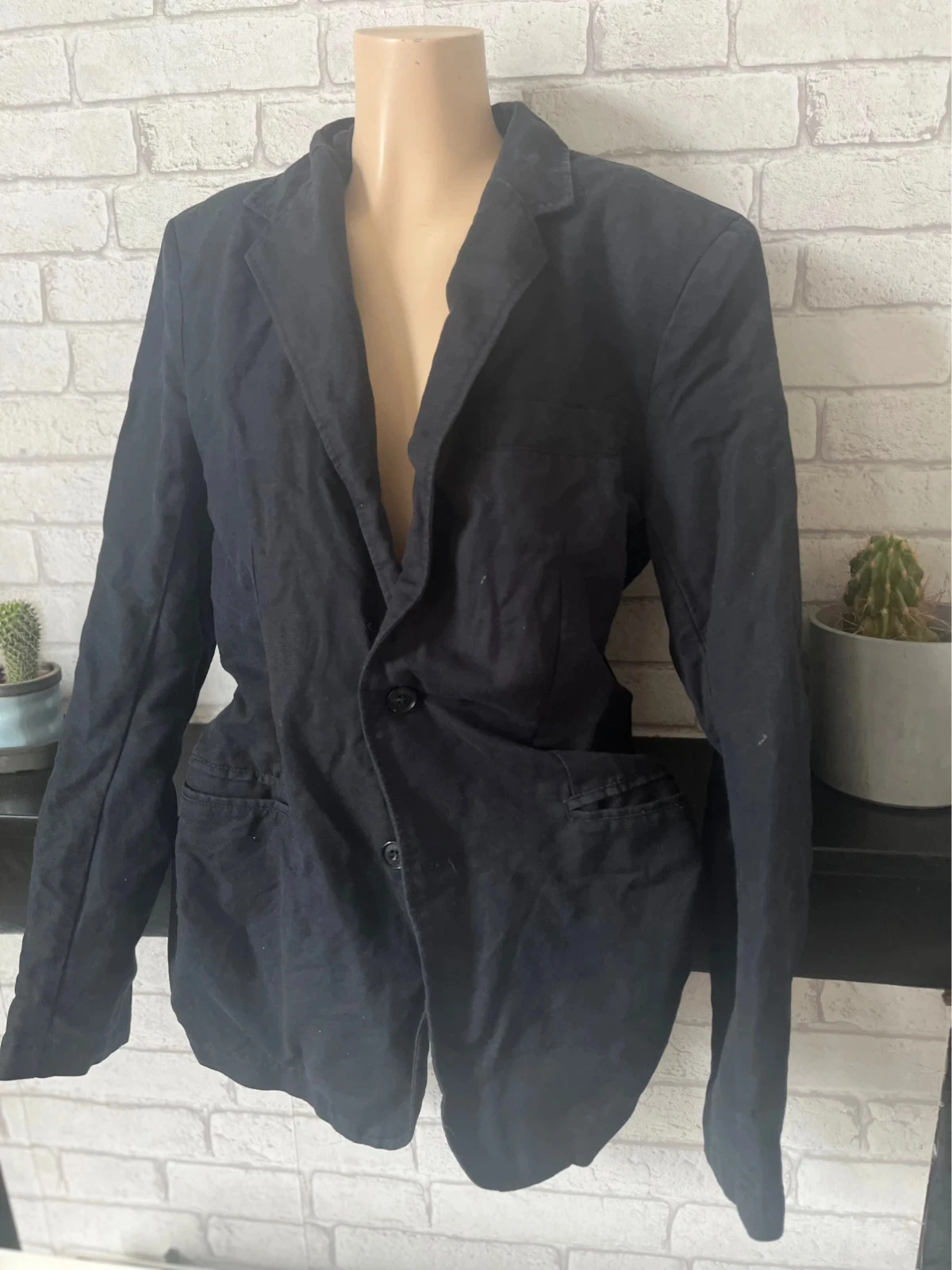Herenblazer Owk – Zwart – Maat 48 – Linnen & Katoen – Casual Chic stijl – photo 2